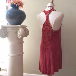 T-PARTY | Racerback lace cutout Tee